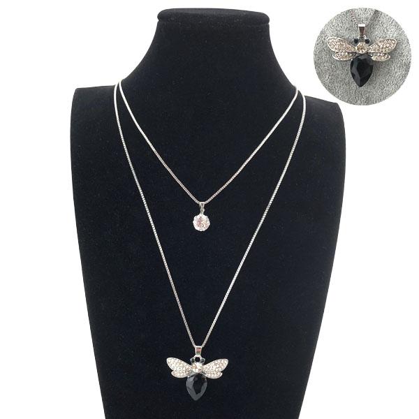 Подвеска пчела с чёрным камнем (12)