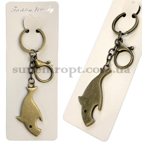 Брелок   в упаковке  металлический рыбка открывалка (12)