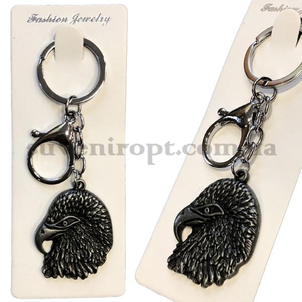 Брелок   в упаковке  металлический  голова орла (12)
