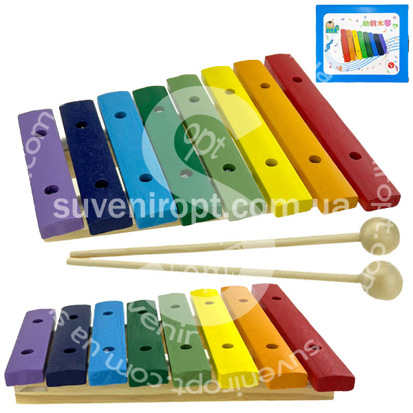 Розвиваюча іграшка музичний ксилофон деревяна 20 см/90/