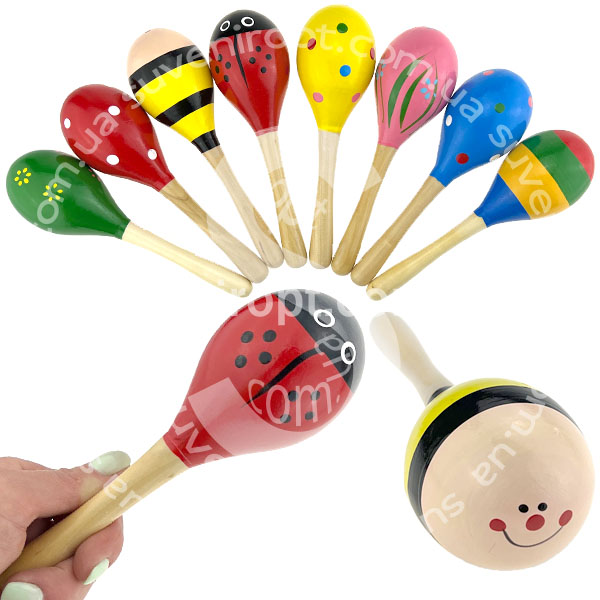 Розвиваюча іграшка маракаси мультяшні великий дерево 19 см/300/