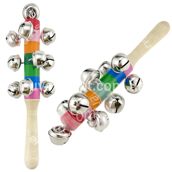 Розвиваюча іграшка дзвіночки на паличці кольорові 19 см/480/