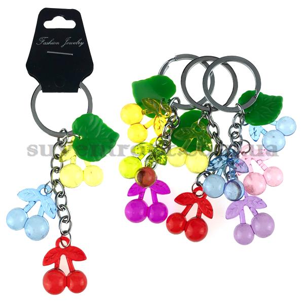 Брелок  в упаковке 3 вишни с листочком (12)