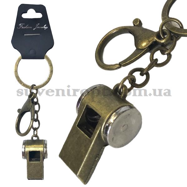 Брелок в упаковке металл свисток  (12)