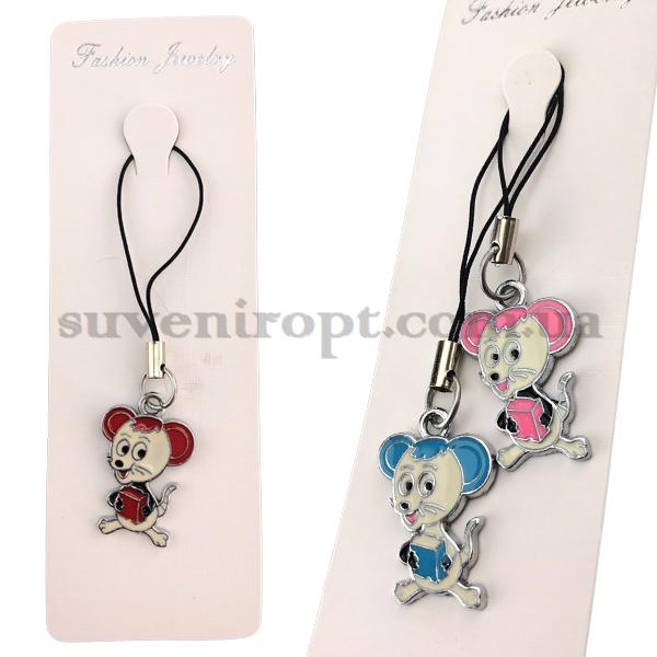 Брелок на мобильный мышка с хвостиком