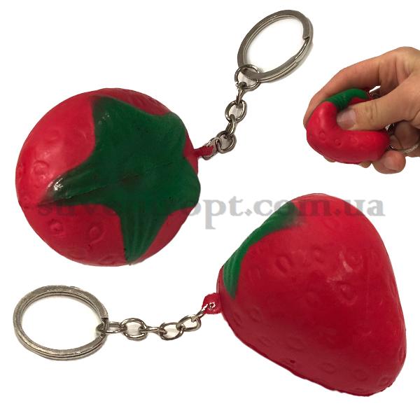 СКВИШИ - SQUISHY  брелок клубники  (12) /1200/