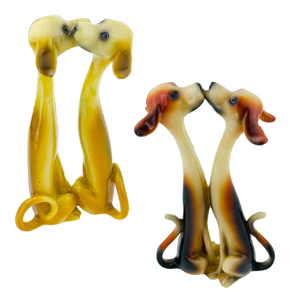 Собаки пара глянсові висячі вушка 12.5 см (2)