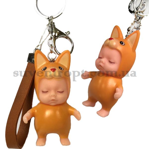 Брелок макет лисичка  ребёнок с браслетом под кожу