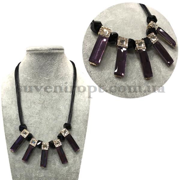 Ожерелье на шею прямоугольные кристалы