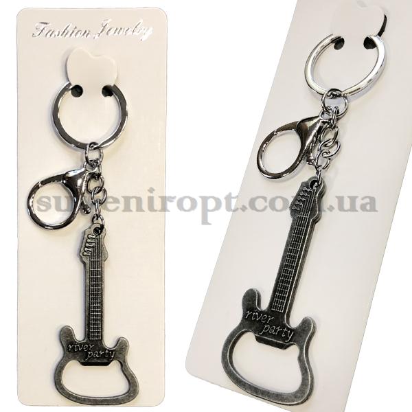 Брелок   в упаковке  металлический гитара открывалка большая (12)