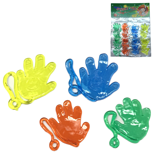 Лизун липучка ладошка с смайликом (20) /2000/