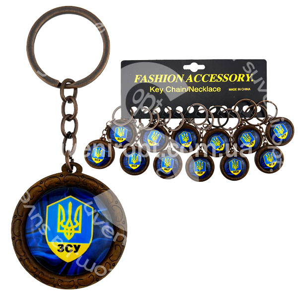 Брелок на планшетці деревяний герб України трикутник ЗСУ скло (12)