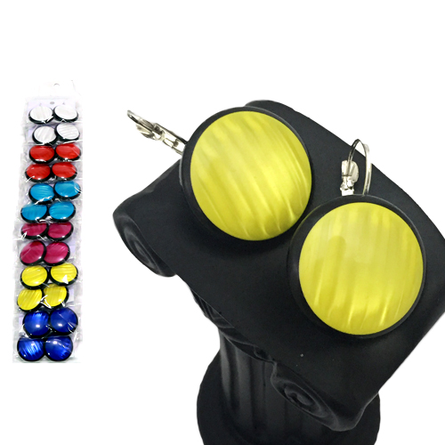 Серёжки пол шара яркие в полоску  (12)