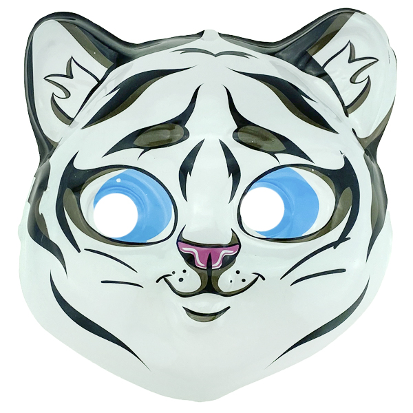 Маска тонкая белый тигренок (12)