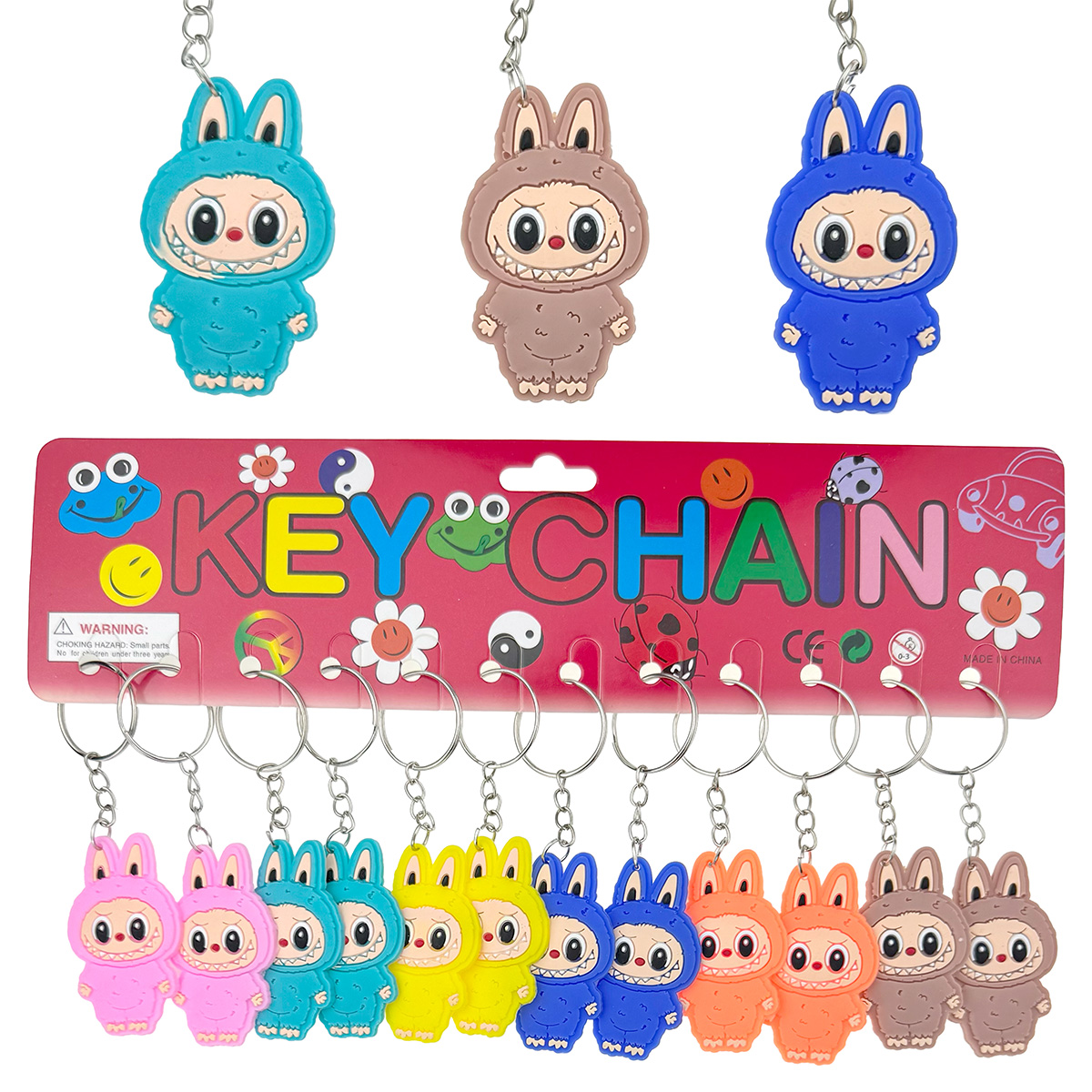 Брелок гумовий Ла бу бу плаский (12)