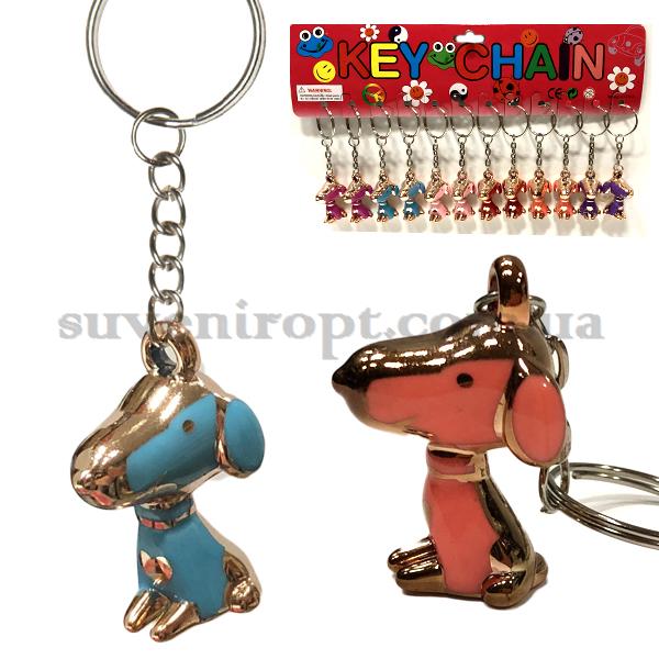 Брелок золотистый собачка сидит  (12)