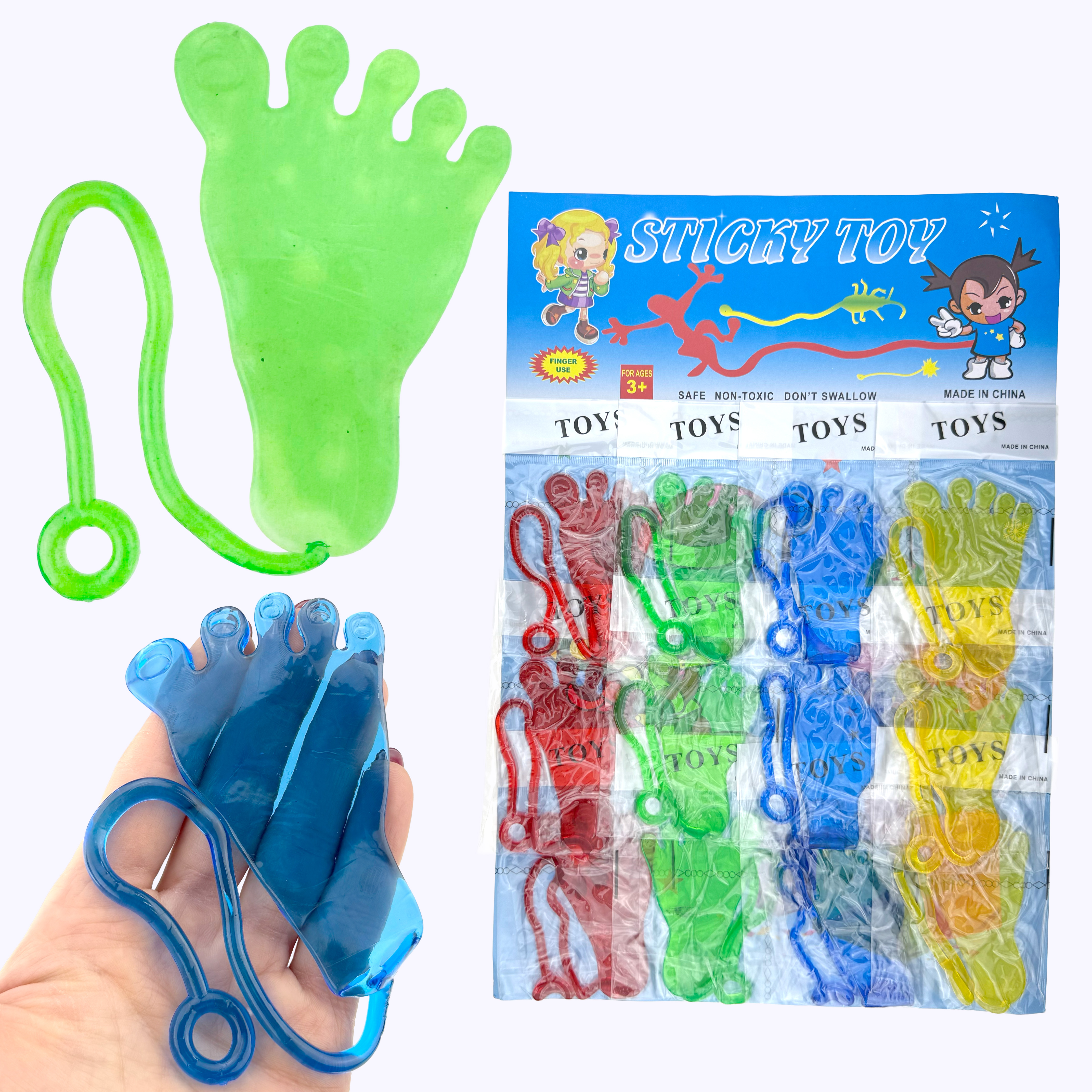 Лізун липучка стопа ноги велика на планшетці 10 см  (12) /1200/