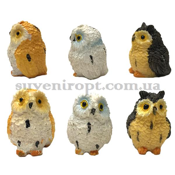 Сова цветная маленькая 3.5 см 