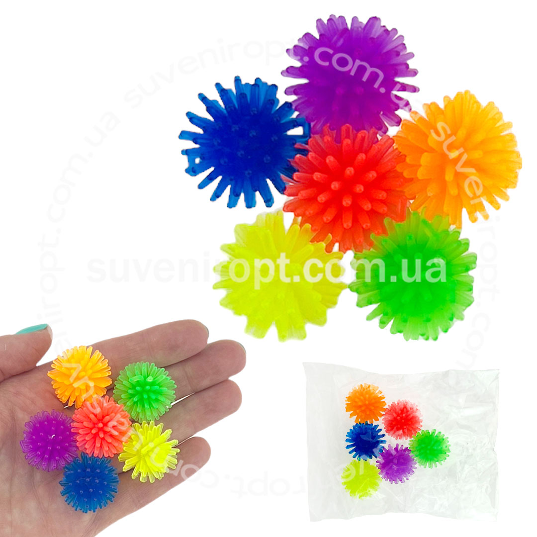 Антистрес їжачок маленький гумовий набор 6 в1 
