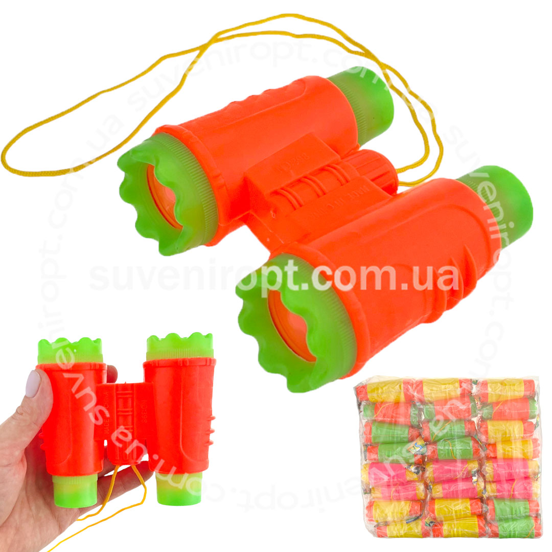 Іграшка бінокль кольоровий 10см (24)/720/