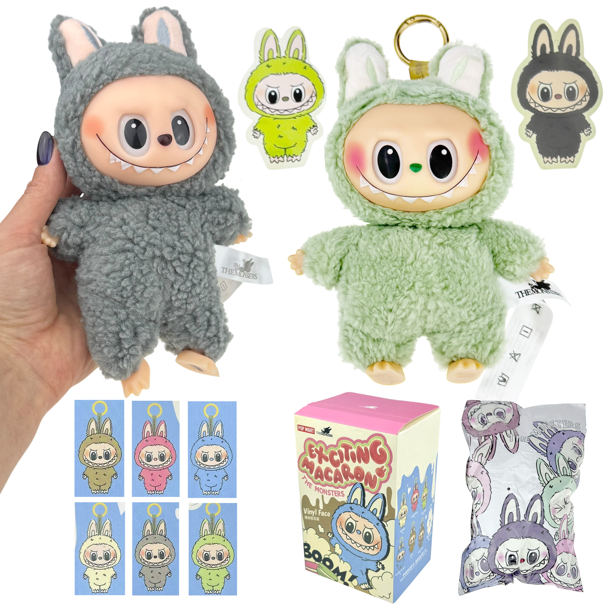 Плюшева велика мяка іграшка LA BU BU в коробці 18 см /240/