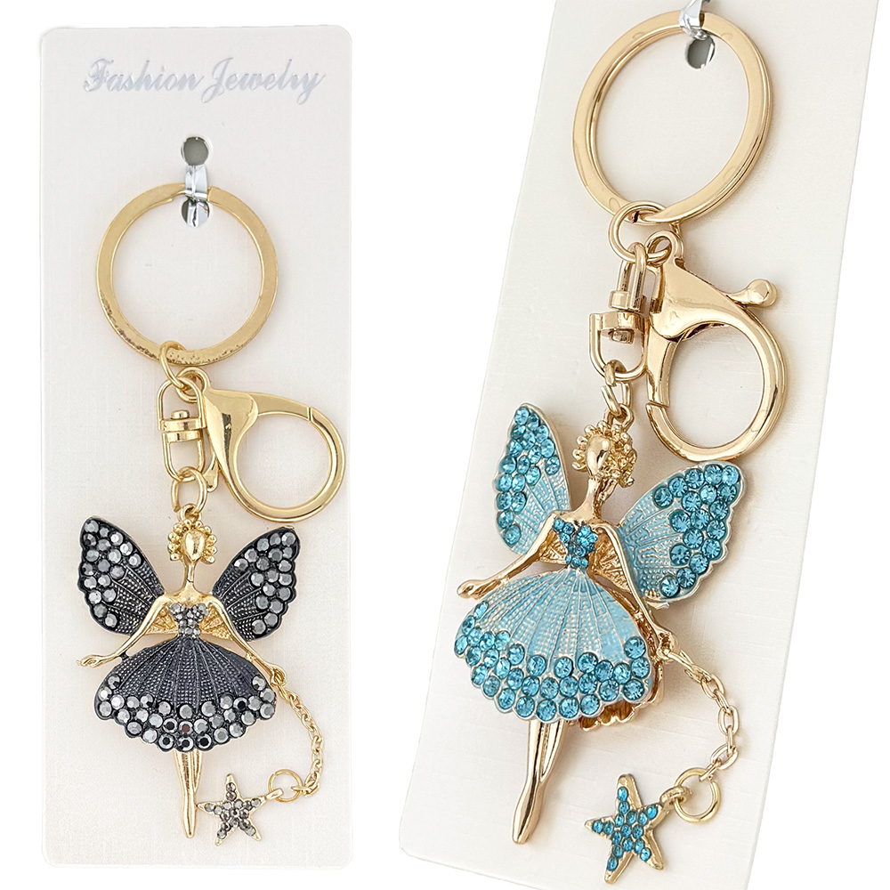 Брелок в камінчиках “Фея” з зірочкою  (12)