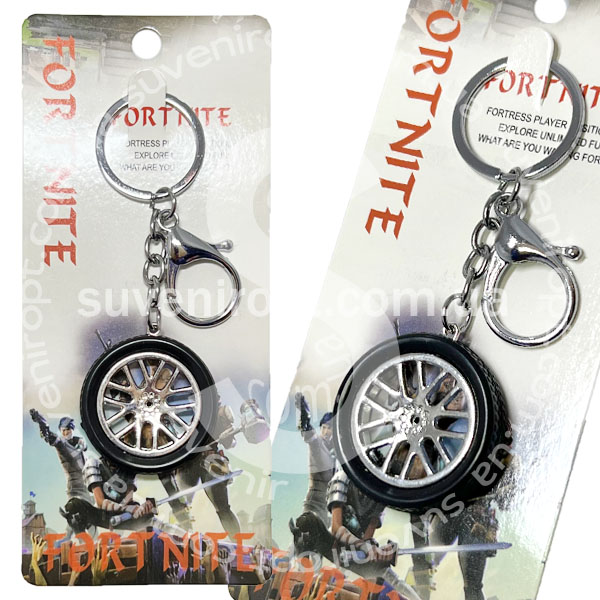 Брелок в упаковці металевий колесо спиця диск (12)