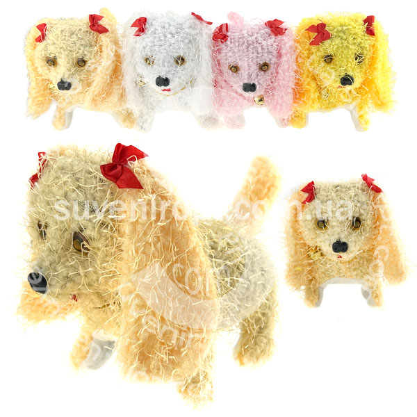 Собачка волохата музична ходить, махає хвостом