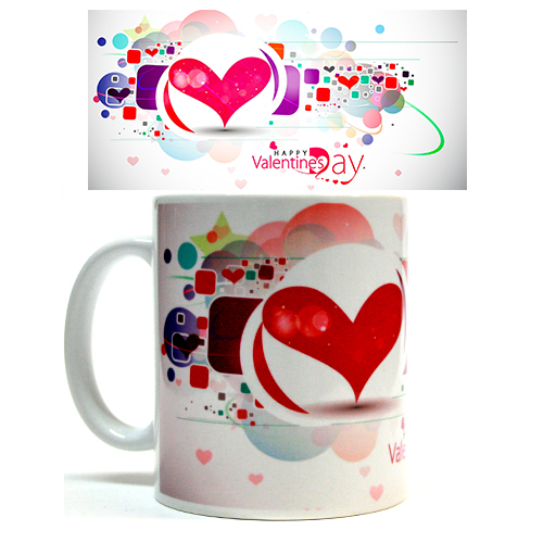 Кружка цилиндр Счастливого дня Валентина!