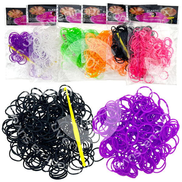 Резинка для плетіння браслетів різнокольорова  (12)