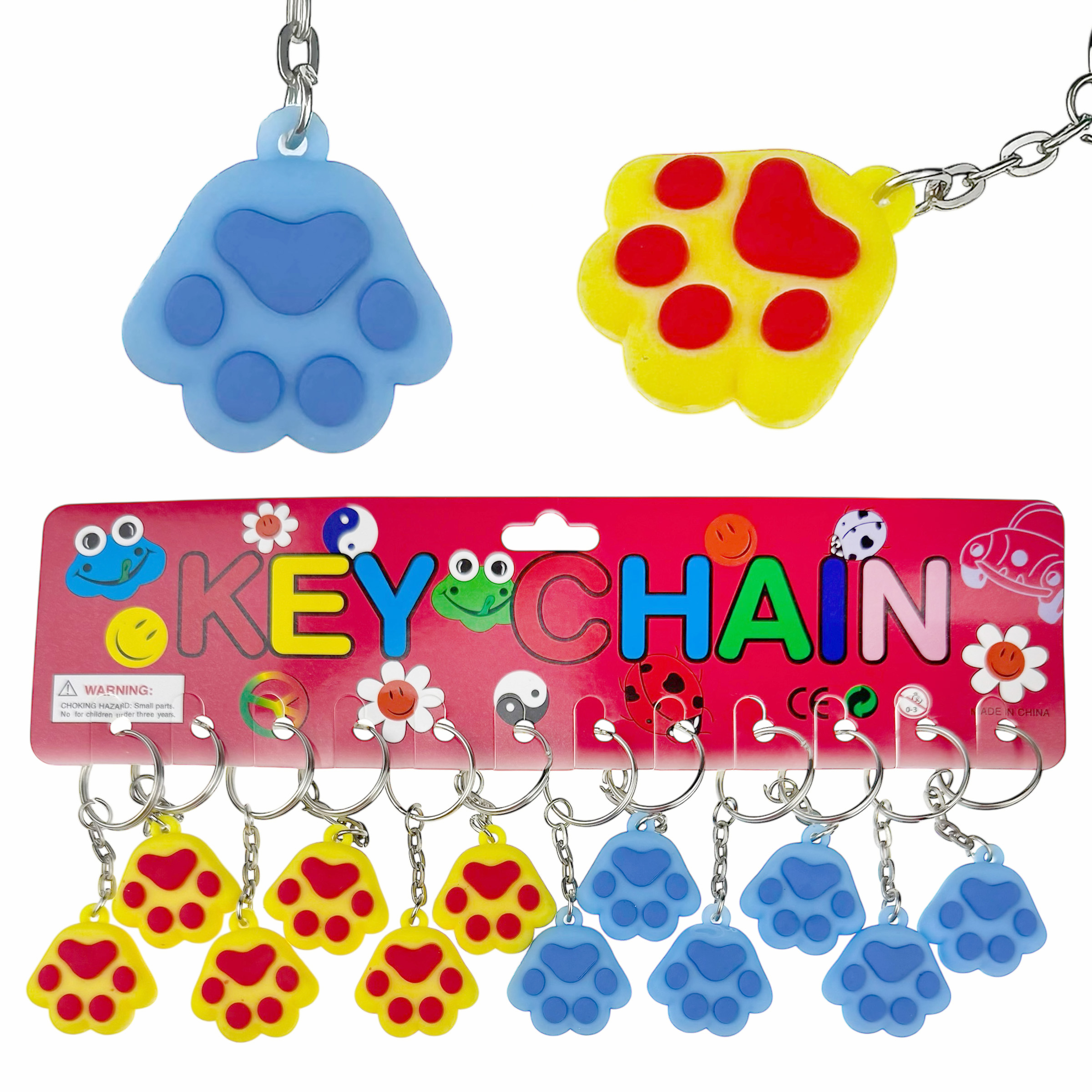 Брелок гумовий лапа середня обємна (12)