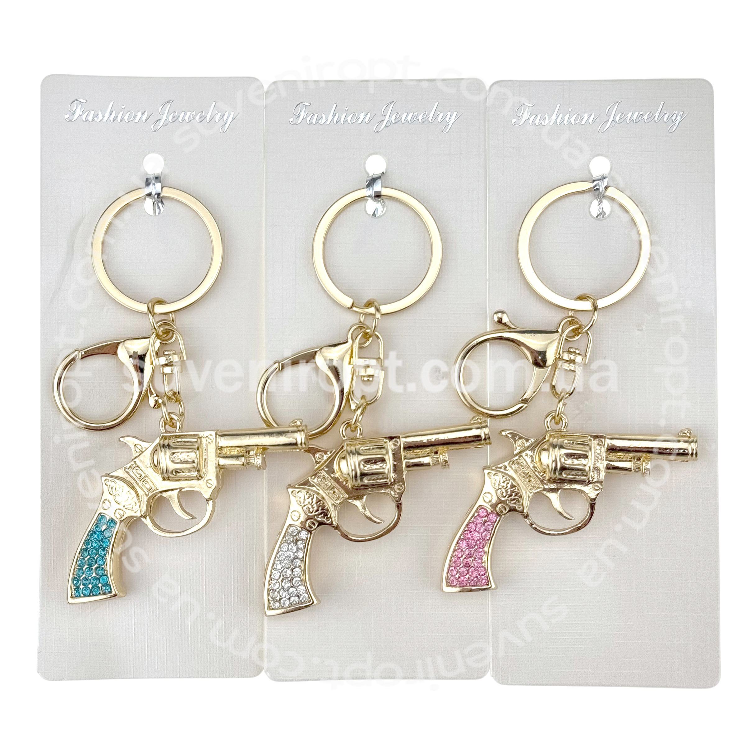 Брелок револьвер в камінчиках (12)