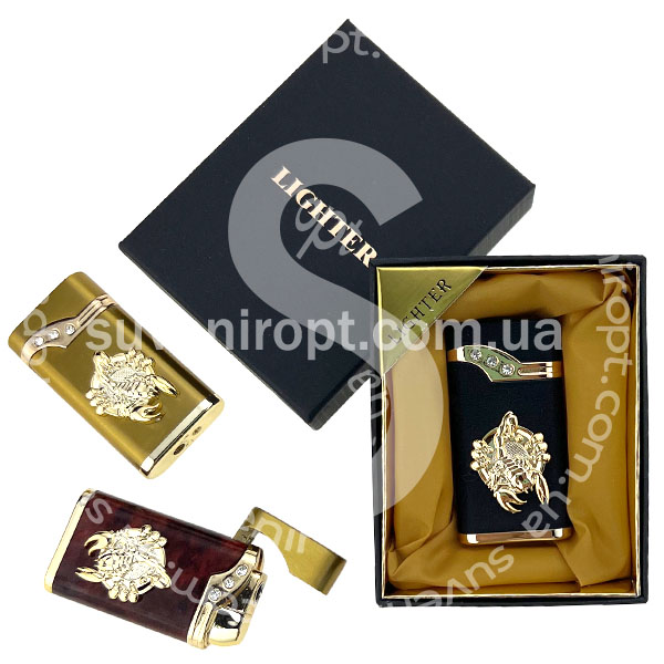 Подарункова запальничка LIGHTER скорпіон три камені дугою (10)