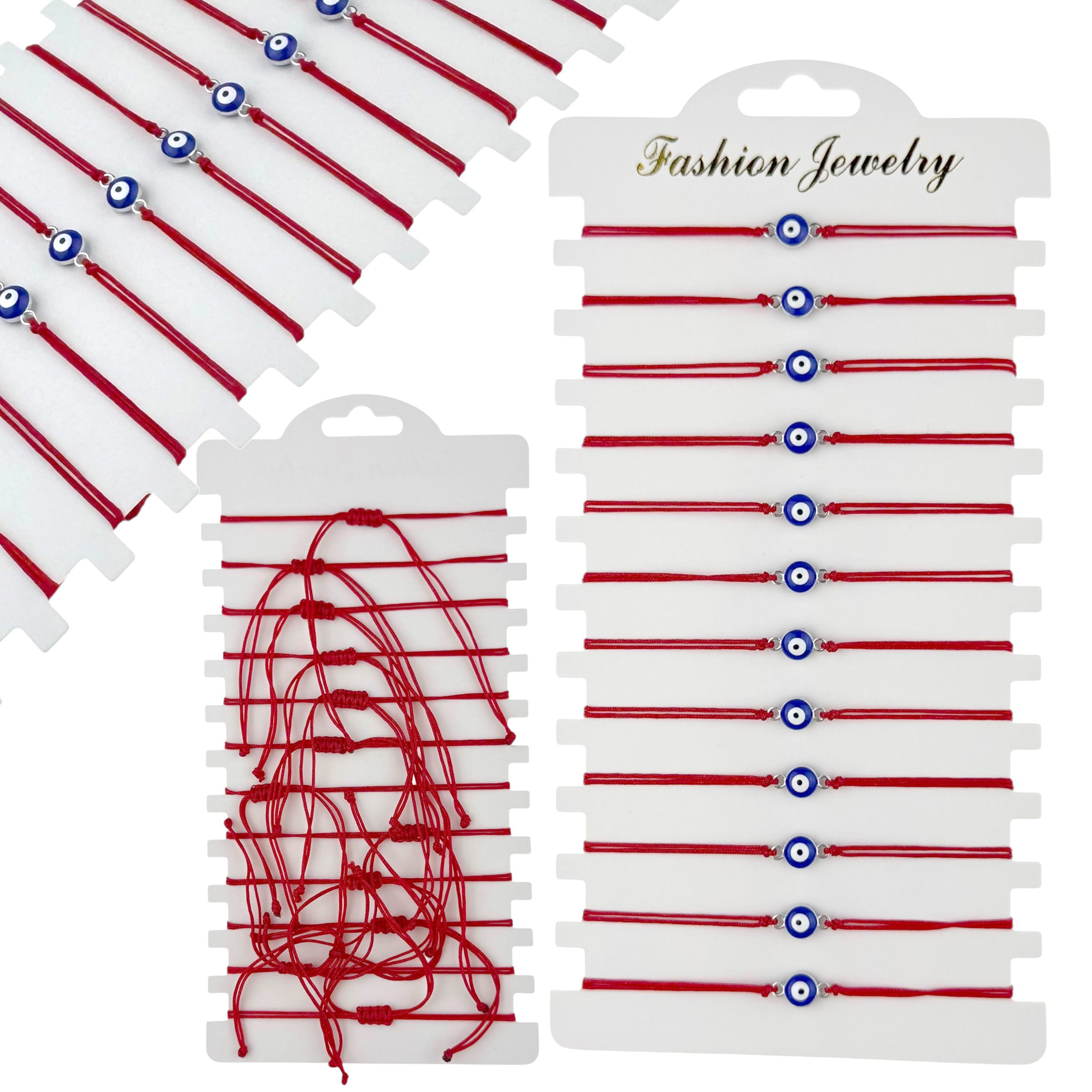 Браслет червоний тонкий око від порчі (12) 