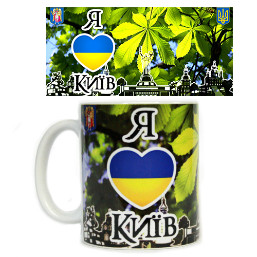 Кружка Я люблю Киев каштан с архитектурой  (12)