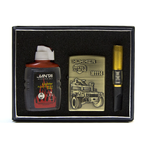 Набір запальничка бензинова із бензином мундштуком HUMMER