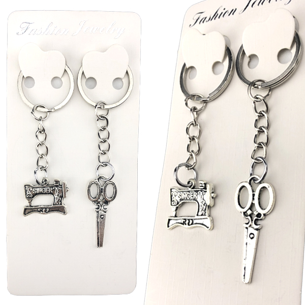 Брелки парный ножницы швейная машинка (12)