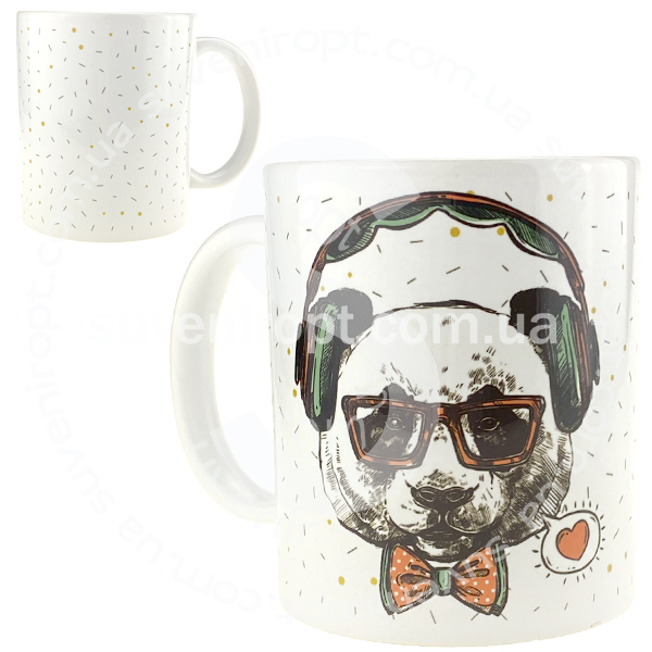 Кружка  панда в наушниках  310 гр (12)