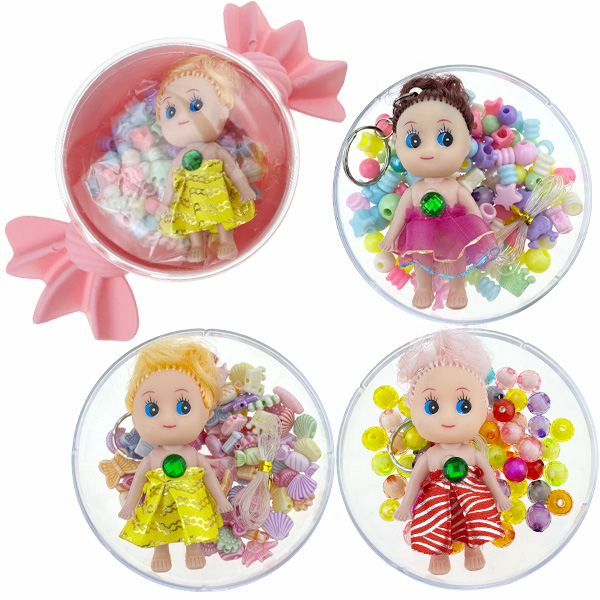 Набір цукерка з різними намистинками та лялькою 16 см (8) /192/