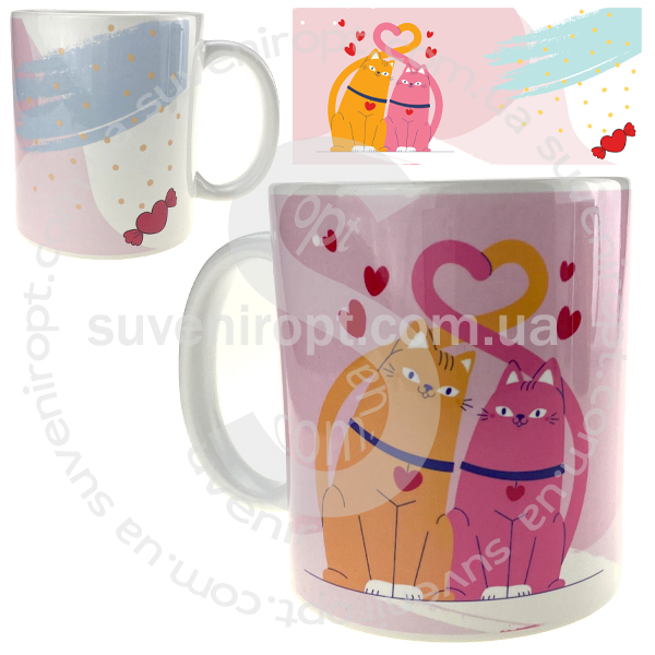 Кружка котики хвосты друзья 310 гр (12)