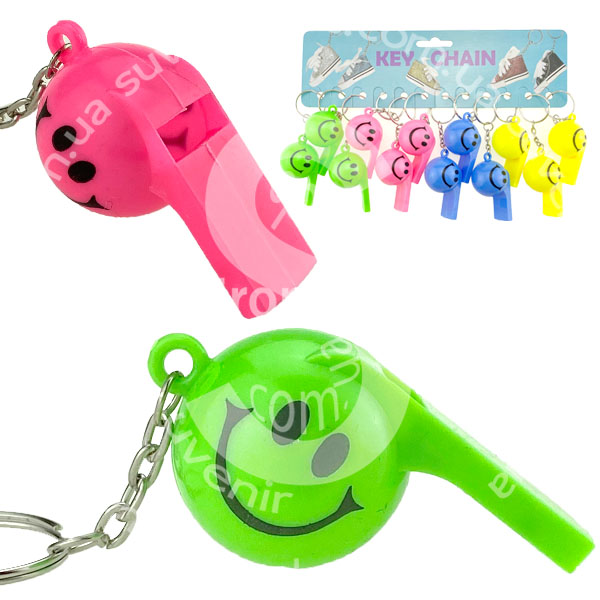 Брелок свисток круглий смайлик (12)