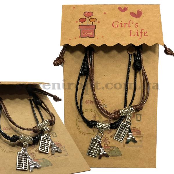 Браслет парный счёты - эйфелевая башня  (12)