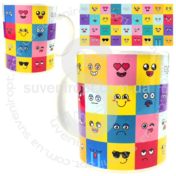 Кружка Мордашки 310 гр (12)