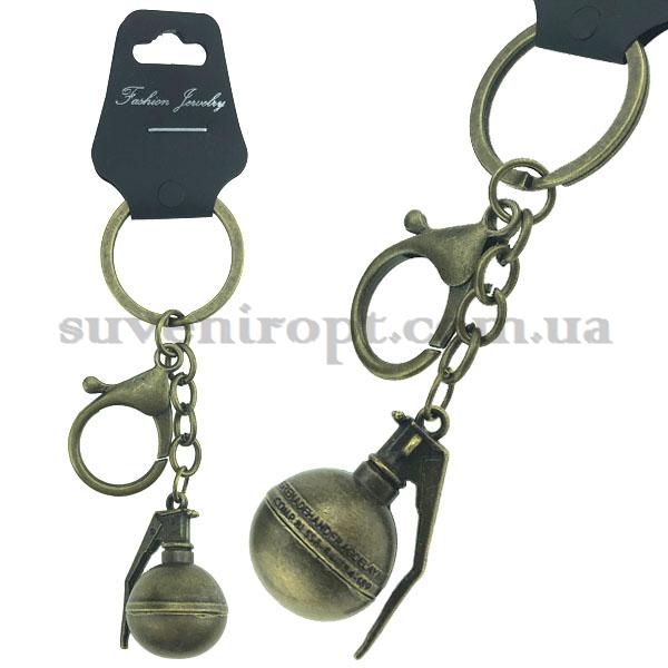 Брелок   в упаковке  металлическая круглая граната (12)