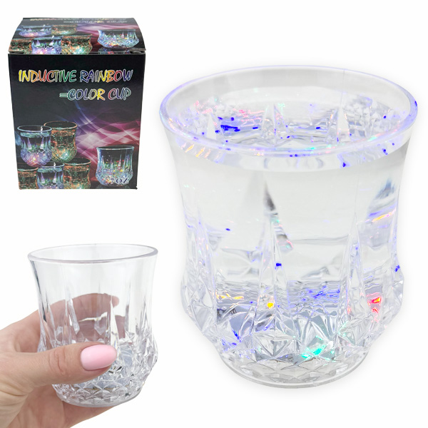 Склянка округла світиться від води 8 см /210/