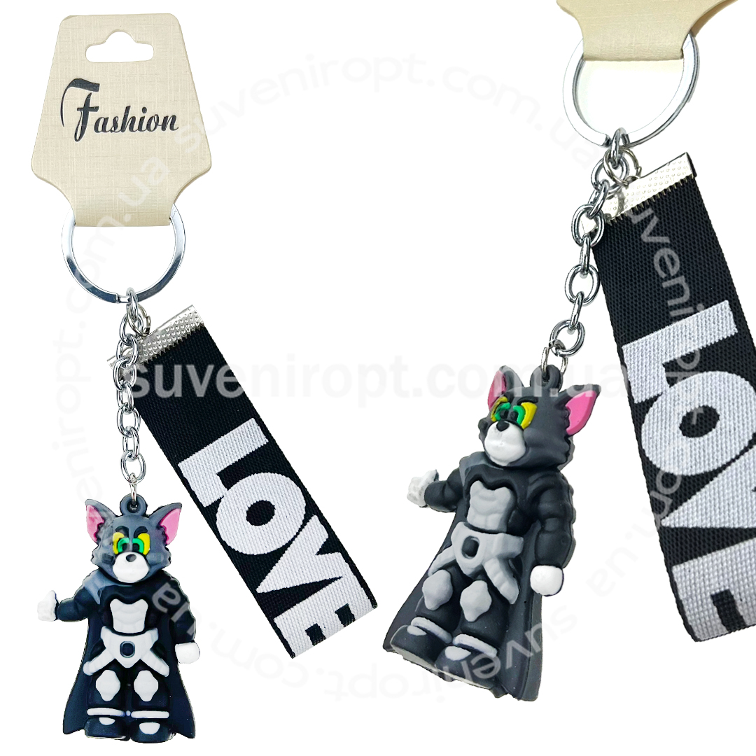 Брелок в упаковці кіт Том зі стрічкою LOVE (12)