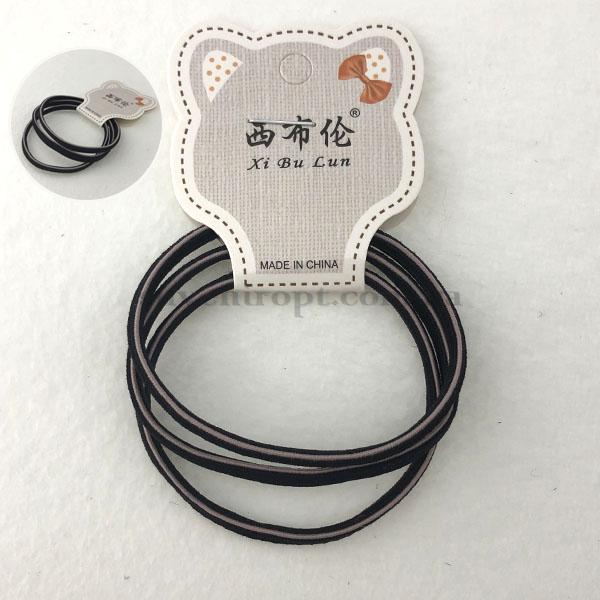 Набор резинок  3 в1 чёрная розовая полоска тл (20)