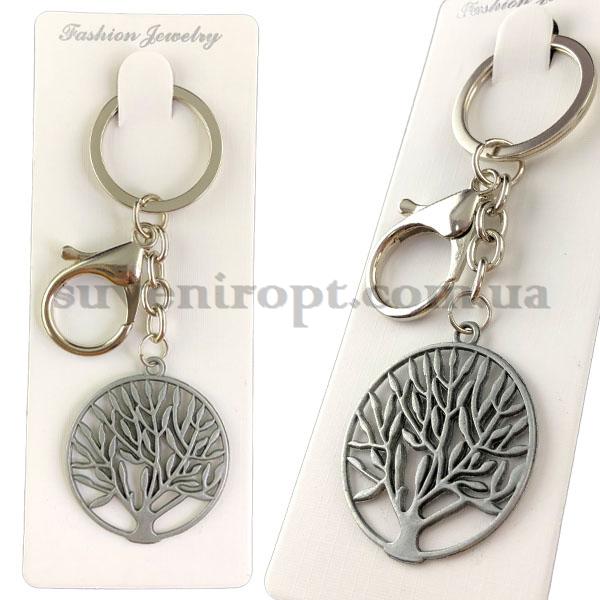 Брелок   в упаковке металлический дерево в круге