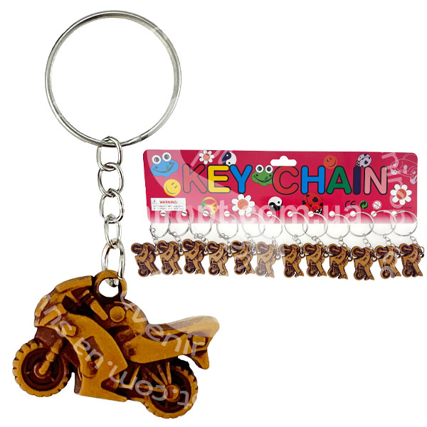 Брелок мотоцикл коричневий з кістки (12)