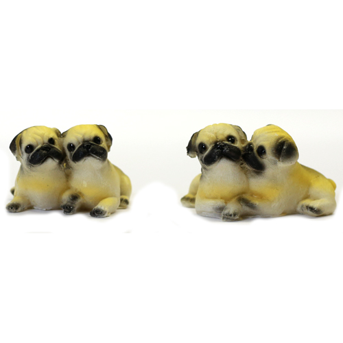 Собаки мопсики пара 9x5.5 см (4)